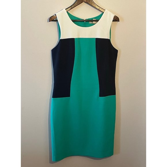 Banana Republic Color Block Dress Knee Length Women's Size 10 - Picture 1 of 7